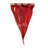 One Piece of Weft, Clip in Hair Extensions, Color Red, Made With Remy Indian Human Hair