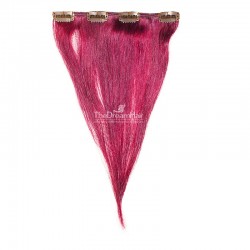 One Piece of Weft, Clip in Hair Extensions, Color Pink, Made With Remy Indian Human Hair