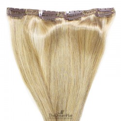 One Piece of Double Weft, Clip in Hair Extensions, Color #22 (Light Pale Blonde), Made With Remy Indian Human Hair