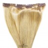 One Piece of Double Weft, Clip in Hair Extensions, Color #24 (Golden Blonde), Made With Remy Indian Human Hair