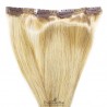 One Piece of Double Weft, Clip in Hair Extensions, Color #613 (Platinum Blonde), Made With Remy Indian Human Hair