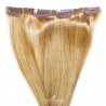 One Piece of Double Weft, Clip in Hair Extensions, Color #27 (Honey Blonde), Made With Remy Indian Human Hair