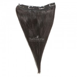 One Piece Of Quadruple Weft, Extra Thick, Clip in Hair Extensions, Color #1B (Off Black), Made With Remy Indian Human Hair