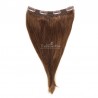 One Piece Of Quadruple Weft, Extra Thick, Clip in Hair Extensions, Color #4 (Dark Brown), Made With Remy Indian Human Hair