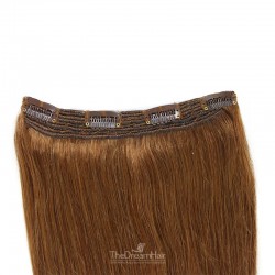 One Piece Of Quadruple Weft, Extra Thick, Clip in Hair Extensions, Color #6 (Medium Brown), Made With Remy Indian Human Hair