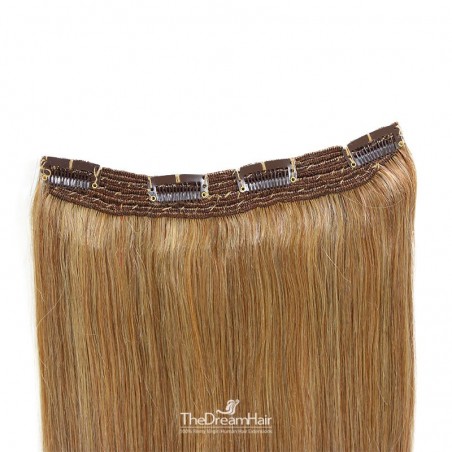 One Piece Of Quadruple Weft, Extra Thick, Clip in Hair Extensions, Color #10 (Golden Brown), Made With Remy Indian Human Hair