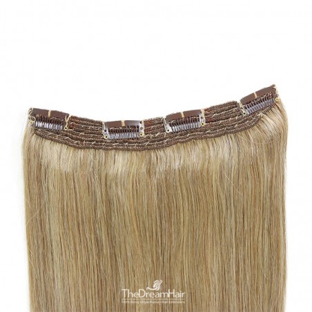 One Piece Of Quadruple Weft, Extra Thick, Clip in Hair Extensions, Color 18 (Light Ash Blonde), Made With Remy Indian Human Hair
