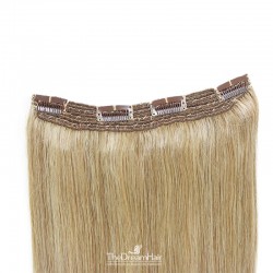 One Piece Of Quadruple Weft, Extra Thick, Clip in Hair Extensions, Color #22 (Light Pale Blonde), Made With Remy Human Hair