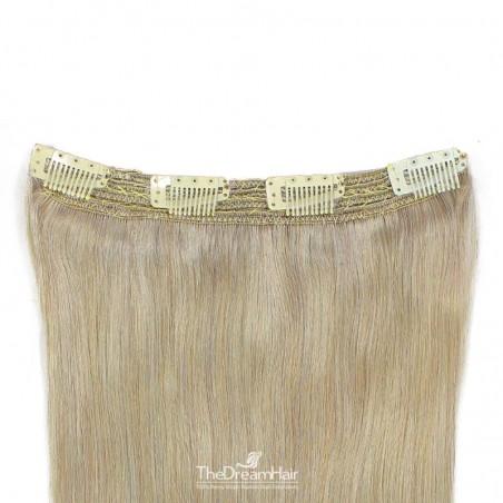 One Piece Of Quadruple Weft, Extra Thick, Clip in Hair Extensions, Color #60 (Lightest Blonde), Made With Remy Indian Human Hair