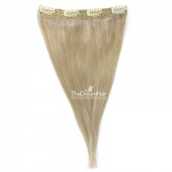 One Piece Of Quadruple Weft, Extra Thick, Clip in Hair Extensions, Color #60 (Lightest Blonde), Made With Remy Indian Human Hair