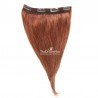One Piece Of Quadruple Weft, Extra Thick, Clip in Hair Extensions, Color #33 (Auburn), Made With Remy Indian Human Hair
