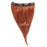 One Piece Of Quadruple Weft, Extra Thick, Clip in Hair Extensions, Color 350 (Dark Copper Red), Made With Remy Indian Human Hair