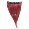 One Piece Of Quadruple Weft, Extra Thick, Clip in Hair Extensions, Color #530 (Red Wine), Made With Remy Indian Human Hair