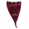 One Piece Of Quadruple Weft, Extra Thick, Clip in Hair Extensions, Color #99j (Burgundy), Made With Remy Indian Human Hair