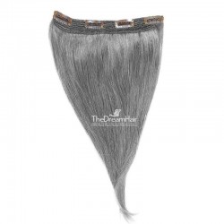 One Piece Of Quadruple Weft, Extra Thick, Clip in Hair Extensions, Color #Silver, Made With Remy Indian Human Hair