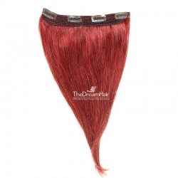 One Piece Of Quadruple Weft, Extra Thick, Clip in Hair Extensions, Color #Red, Made With Remy Indian Human Hair
