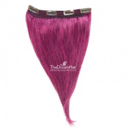 One Piece Of Quadruple Weft, Extra Thick, Clip in Hair Extensions, Color #Pink, Made With Remy Indian Human Hair