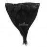 One Piece of Quadruple Weft, Extra Large And Extra Thick, Clip in Hair Extensions, Color #1 (Jet Black)