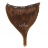 One Piece of Quadruple Weft, Extra Large And Extra Thick, Clip in Hair Extensions, Color #4 (Dark Brown)