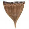 One Piece of Quadruple Weft, Extra Large And Extra Thick, Clip in Hair Extensions, Color #6 (Medium Brown)