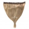 One Piece of Quadruple Weft, Extra Large And Extra Thick, Clip in Hair Extensions, Color #12 (Light Brown)