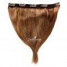 One Piece of Quadruple Weft, Extra Large And Extra Thick, Clip in Hair Extensions, Color #30 (Dark Auburn)