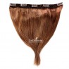 One Piece of Quadruple Weft, Extra Large And Extra Thick, Clip in Hair Extensions, Color #33 (Auburn)