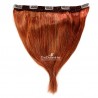 One Piece of Quadruple Weft, Extra Large And Extra Thick, Clip in Hair Extensions, Color #350 (Dark Copper Red)