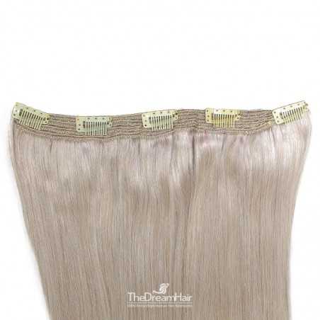 One Piece of Quadruple Weft, Extra Large And Extra Thick, Clip in Hair Extensions, Color #Grey