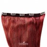 One Piece of Quadruple Weft, Extra Large And Extra Thick Clip in Hair Extensions, Color #Red