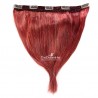 One Piece of Quadruple Weft, Extra Large And Extra Thick Clip in Hair Extensions, Color #Red