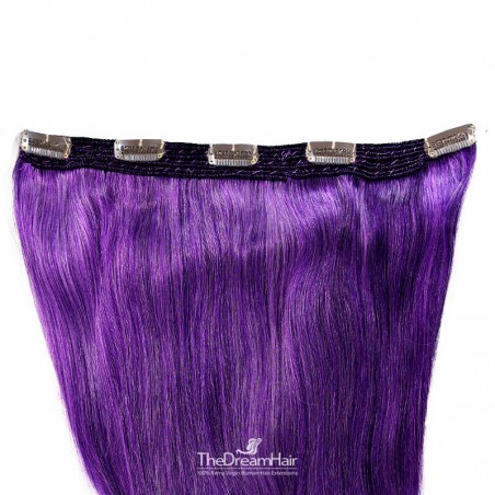 One Piece of Quadruple Weft, Extra Large And Extra Thick, Clip in Hair Extensions, Color #Purple