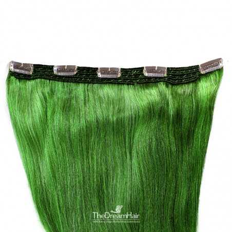 One Piece of Quadruple Weft, Extra Large And Extra Thick Clip in Hair Extensions, Color #Green