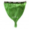 One Piece of Quadruple Weft, Extra Large And Extra Thick Clip in Hair Extensions, Color #Green