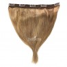 One Piece of Quadruple Weft, Extra Large And Extra Thick, Clip in Hair Extensions, Color #10 (Golden Brown)