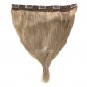 One Piece of Quadruple Weft, Extra Large And Extra Thick, Clip in Hair Extensions, Color #16 (Medium Ash Blonde)