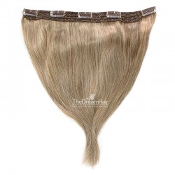 One Piece of Quadruple Weft, Extra Large And Extra Thick, Clip in Hair Extensions, Colour #18 (Light Ash Blonde)