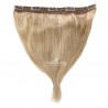 One Piece of Quadruple Weft, Extra Large And Extra Thick, Clip in Hair Extensions, Color #24 (Golden Blonde)
