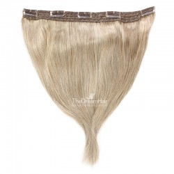 One Piece of Quadruple Weft, Extra Large And Extra Thick, Clip in Hair Extensions, Color #60 (Lightest Blonde)