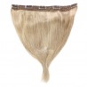 One Piece of Quadruple Weft, Extra Large And Extra Thick, Clip in Hair Extensions, Color #613 (Platinum Blonde)