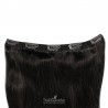 One Piece of Triple Weft "Extra-Large", Clip in Hair Extensions, Color #1B (Off Black), Made With Remy Indian Human Hair