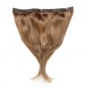 One Piece of Triple Weft "Extra-Large", Clip-in Hair Extensions, Color #8 (Chestnut Brown), Made With Remy Indian Human Hair