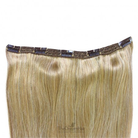 One Piece of Triple Weft "Extra-Large", Clip in Hair Extensions, Color #24 (Golden Blonde), Made With Remy Indian Human Hair