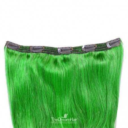 One Piece of Triple Weft, Extra Large And Thick, Clip in Hair Extensions, Color #Green
