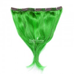 One Piece of Triple Weft, Extra Large And Thick, Clip in Hair Extensions, Color #Green