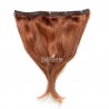 One Piece of Triple Weft "Extra-Large", Clip in Hair Extensions, Color #33 (Auburn), Made With Remy Indian Human Hair