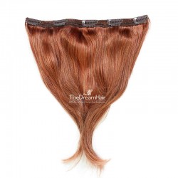 One Piece of Triple Weft, Extra Large And Thick, Clip in Hair Extensions, Color #35 (Red Rust)