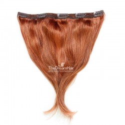 One Piece of Triple Weft, Extra Large And Thick, Clip in Hair Extensions, Color #350 (Dark Copper Red)