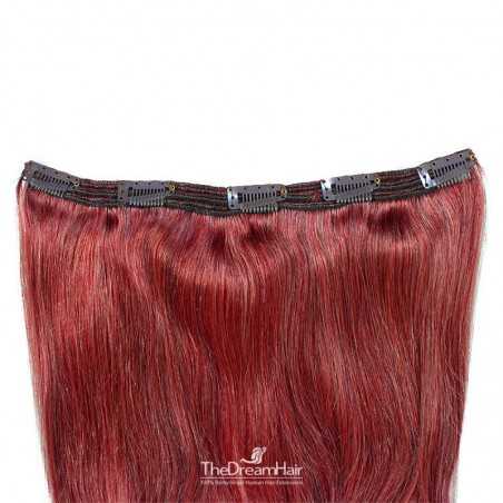 One Piece of Triple Weft, Extra Large And Thick, Clip in Hair Extensions, Color #530 (Red Wine)