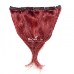 One Piece of Triple Weft, Extra Large And Thick, Clip in Hair Extensions, Color #530 (Red Wine)